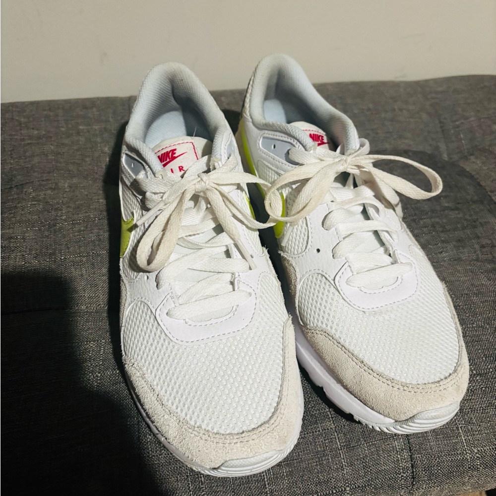 Nike Air White and Neon Green Sneakers